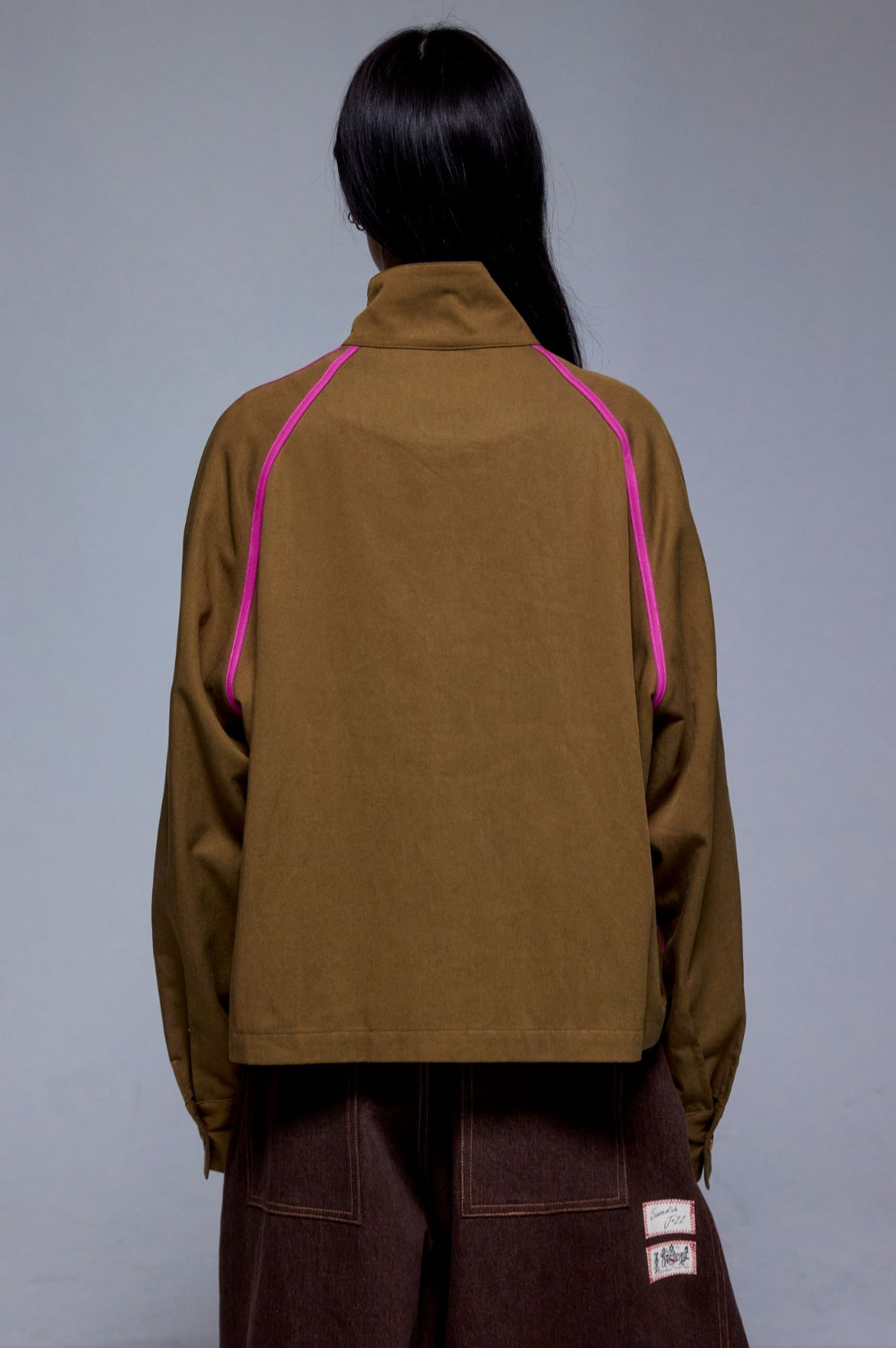 REVERSIBLE HIGH NECK ZIP JACKET